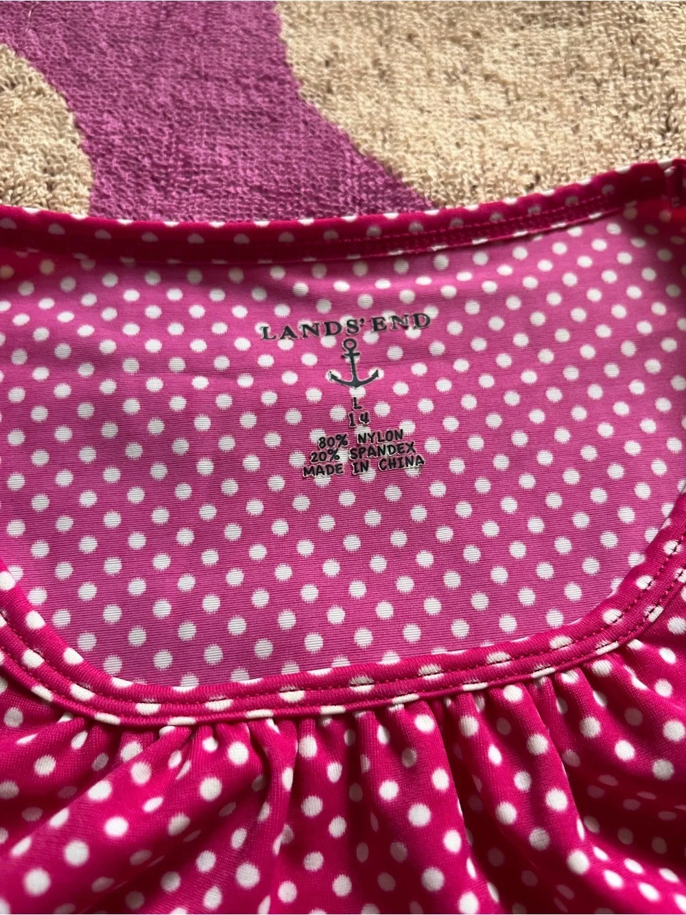 Land’s End Girls Rashguard and Bikini Bottom Swim Set